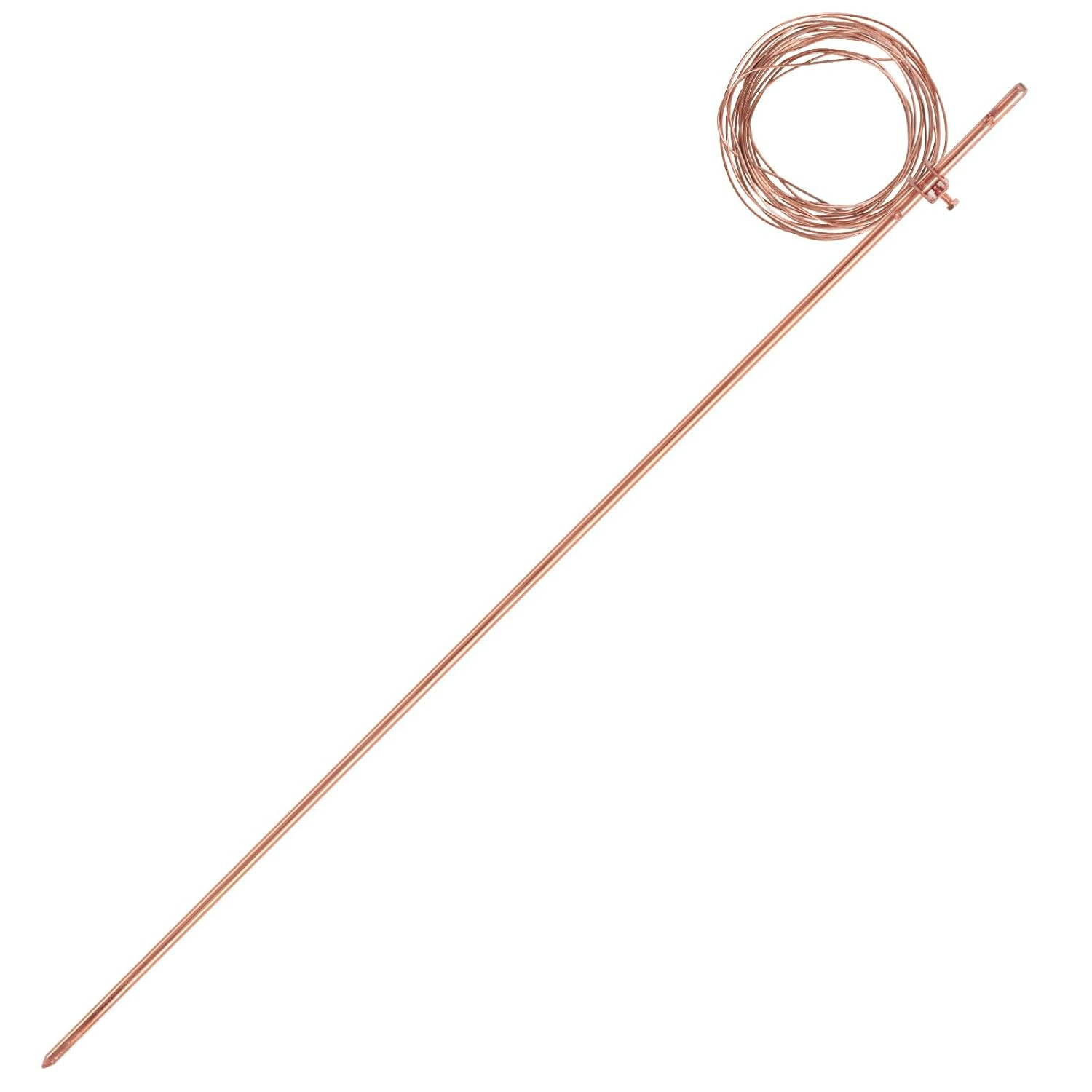 – 4FT Copper Clad Grounding Rod with 10Ft Ground Wire, 3/8″ Dia. Copper Bonded G
