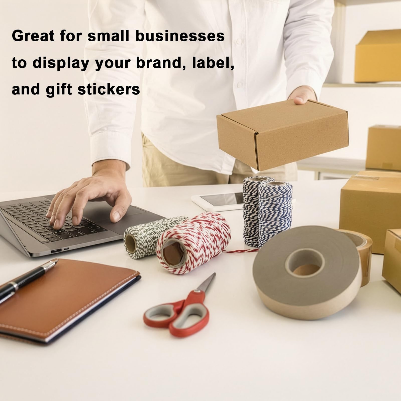 MEBRUDY 6x4x2 Inches Shipping Boxes Pack of 20, Small Corrugated 6x4x2, Brown