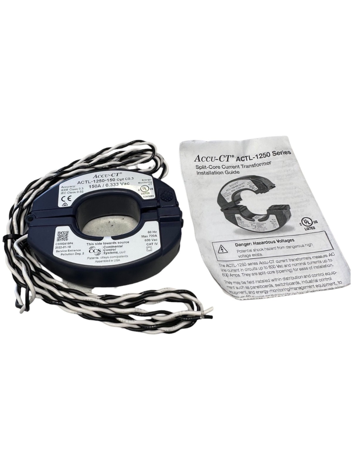 Accu-CT ACTL-1250-150, 150A Split-Core Current Transformer 🔥Fast Shipping🔥