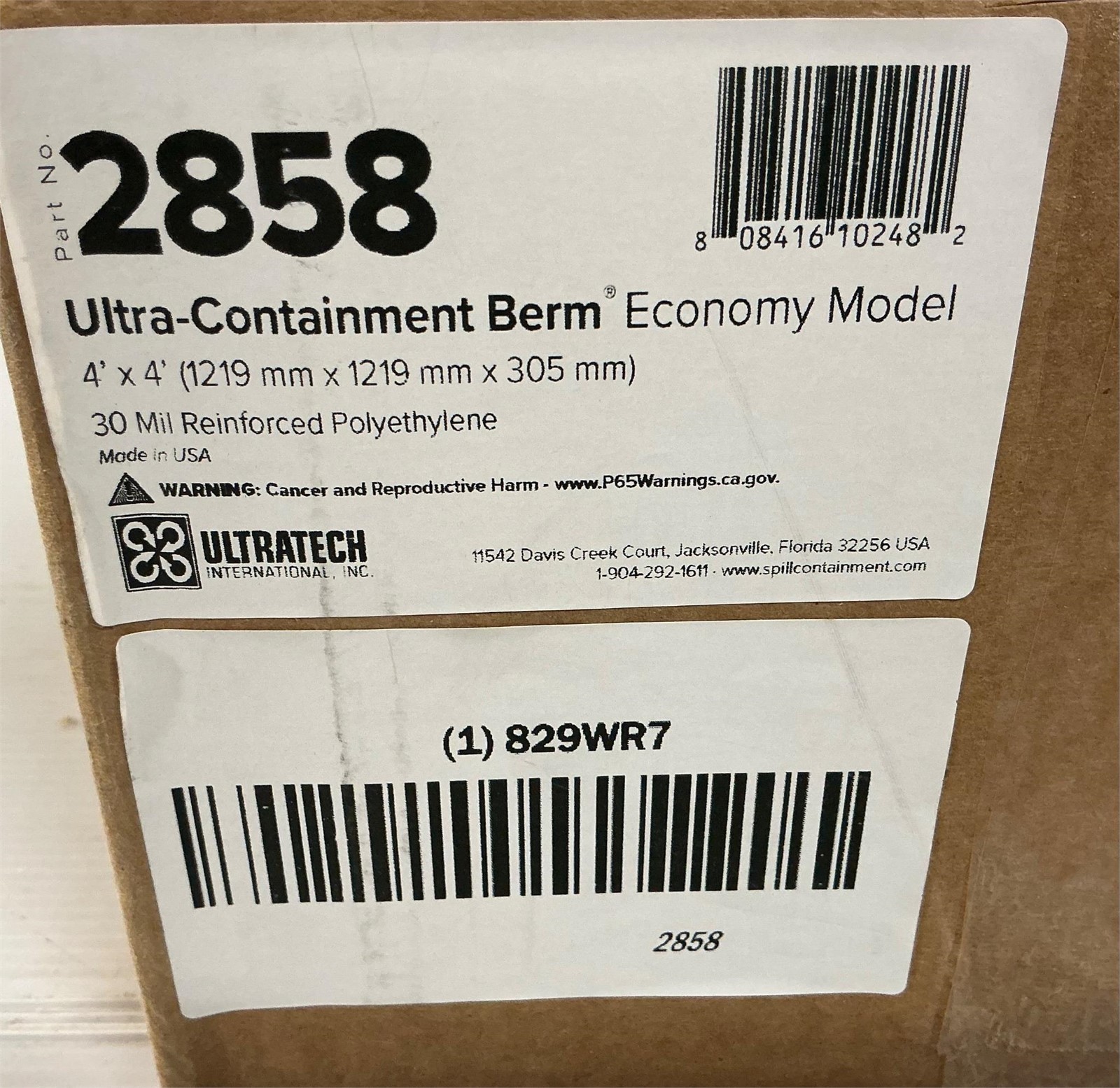 UltraTech Ultra-Containment Berm Economy Model 4’x4′ 30mil (2858)