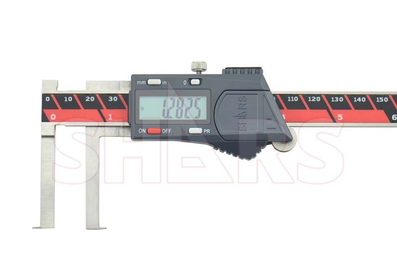6″/150mm IP54 Inside Groove Electronic Caliper Interchangeable Anvil M]