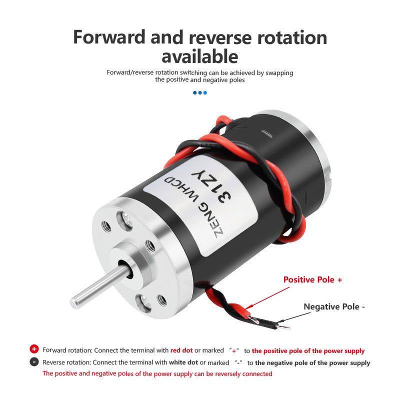 31ZY Permanent Magnet DC Carbon Brush Motor with High Speed ​​4000RPM~8000RPM