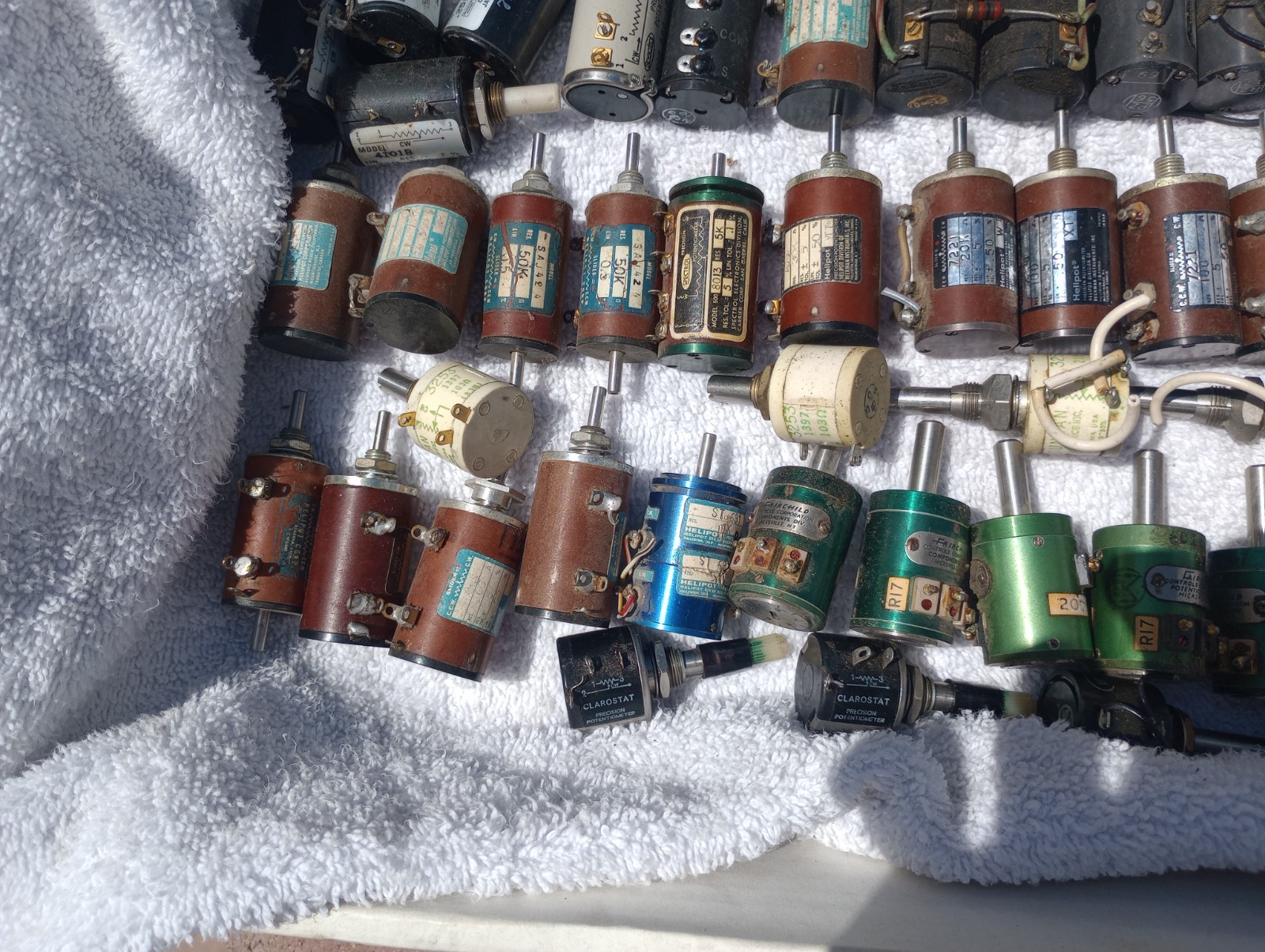 Bulk Lot of Vintage HeliPOT Potentiometer Mixed Makes & Models RADIO. SCOPES
