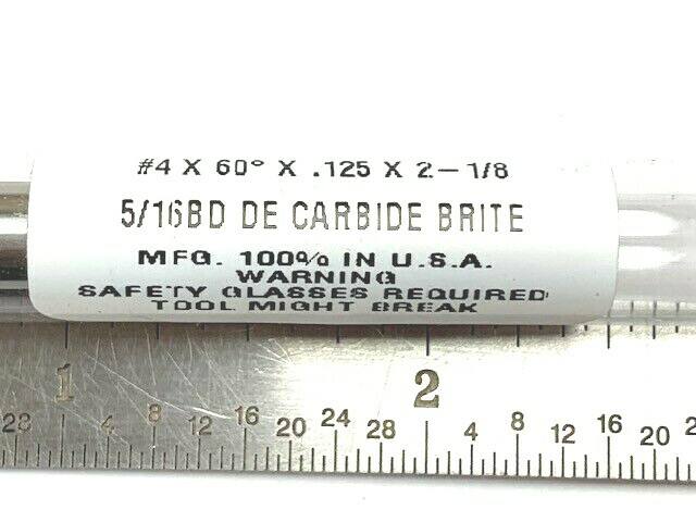 SOLID CARBIDE CENTER DRILL #4 – 60 Degree USA CENTER DRILL HTC 585-1250