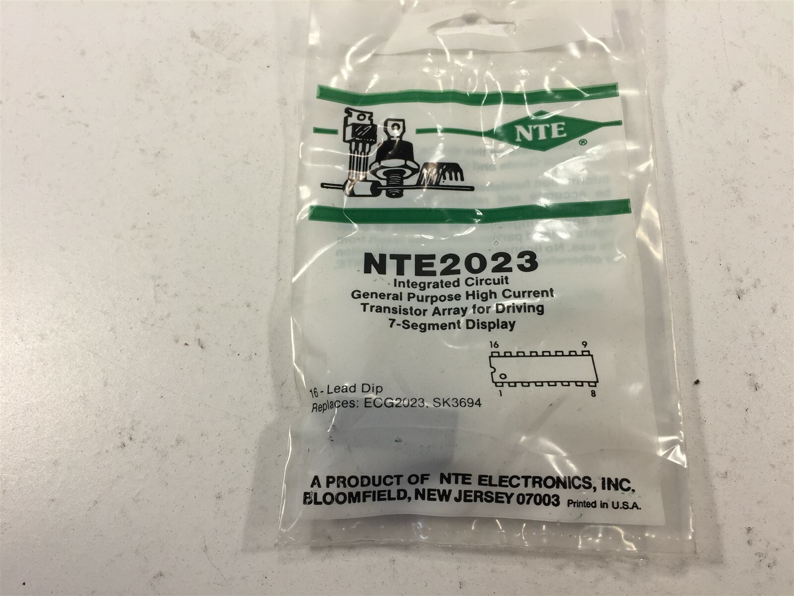 (11) NTE2023 IC GP High Current 7−Segment Display Driver – Lot of 11