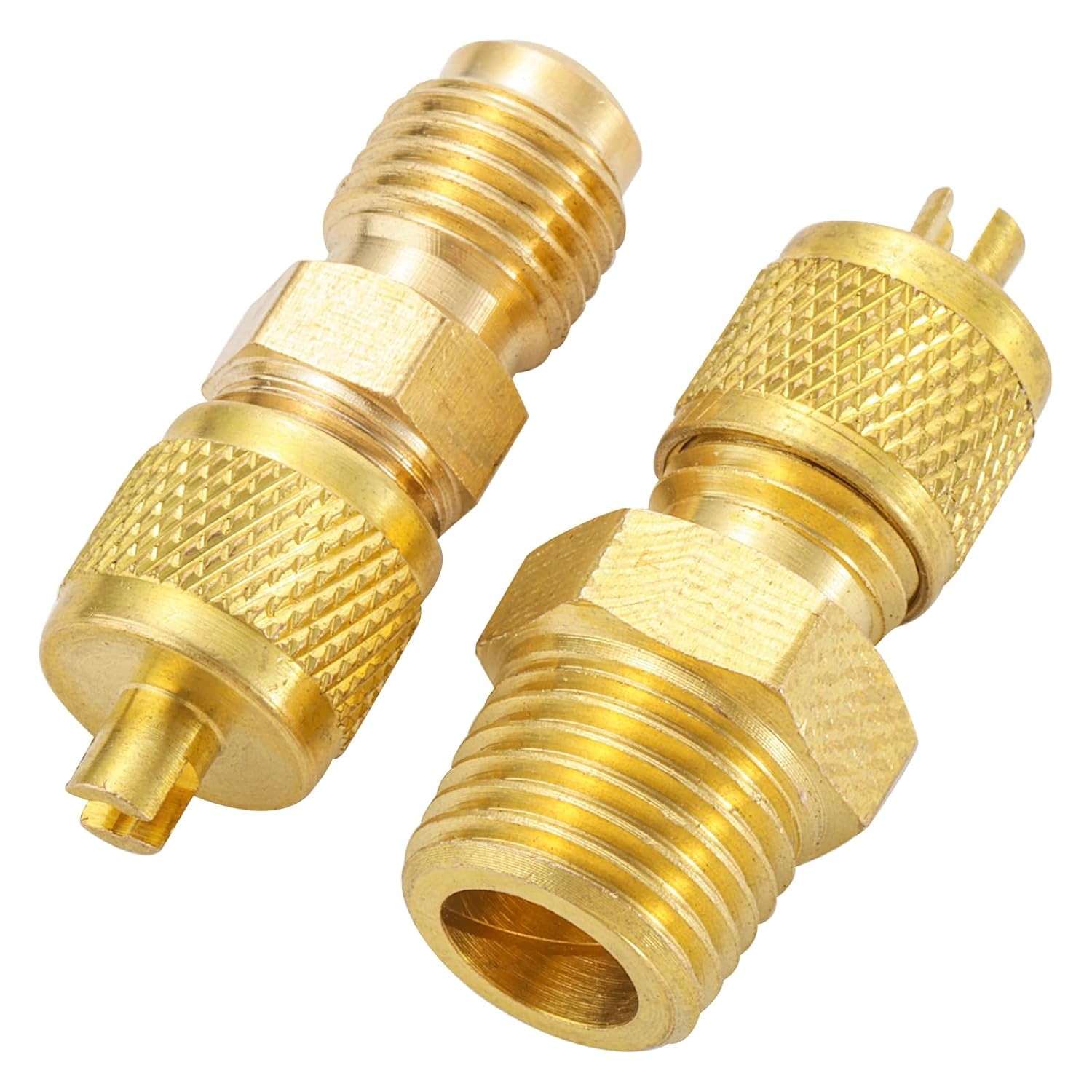 Brass 1/4 SAE Flare to 1/8 NPT Male Pipe Fitting Brass Adapter