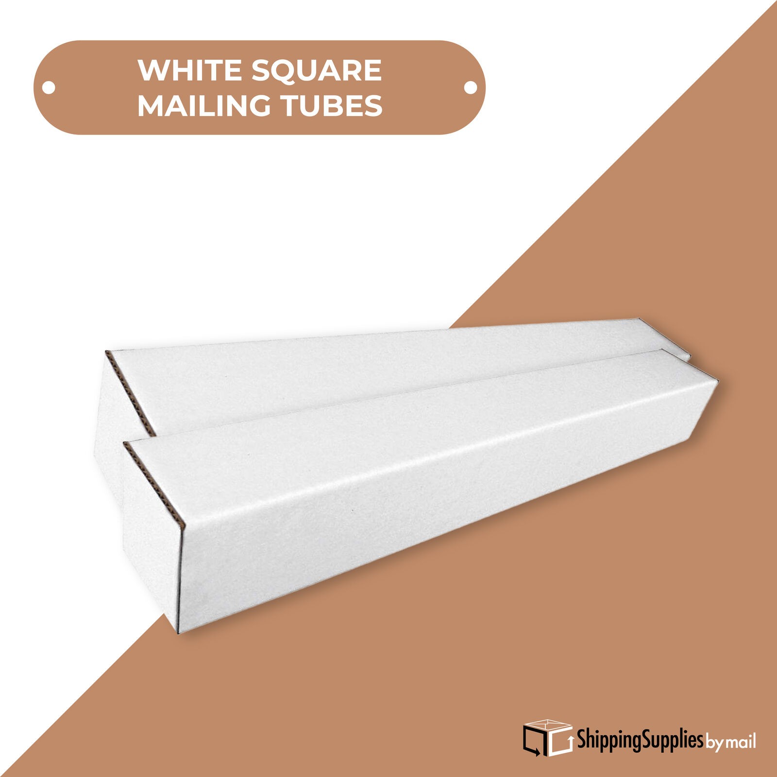 White Square Mailing Tubes 3 x 3 x 30″ ECT-32B 25/Case