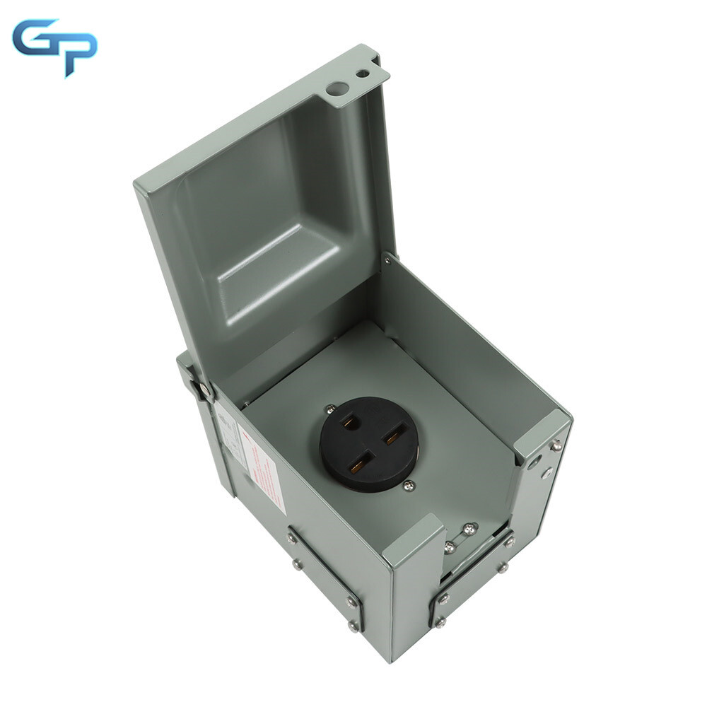 30 Amp 250 Volt NEMA 6-30R Outlet Box, Enclosed Weatherproof Outdoor Electrical
