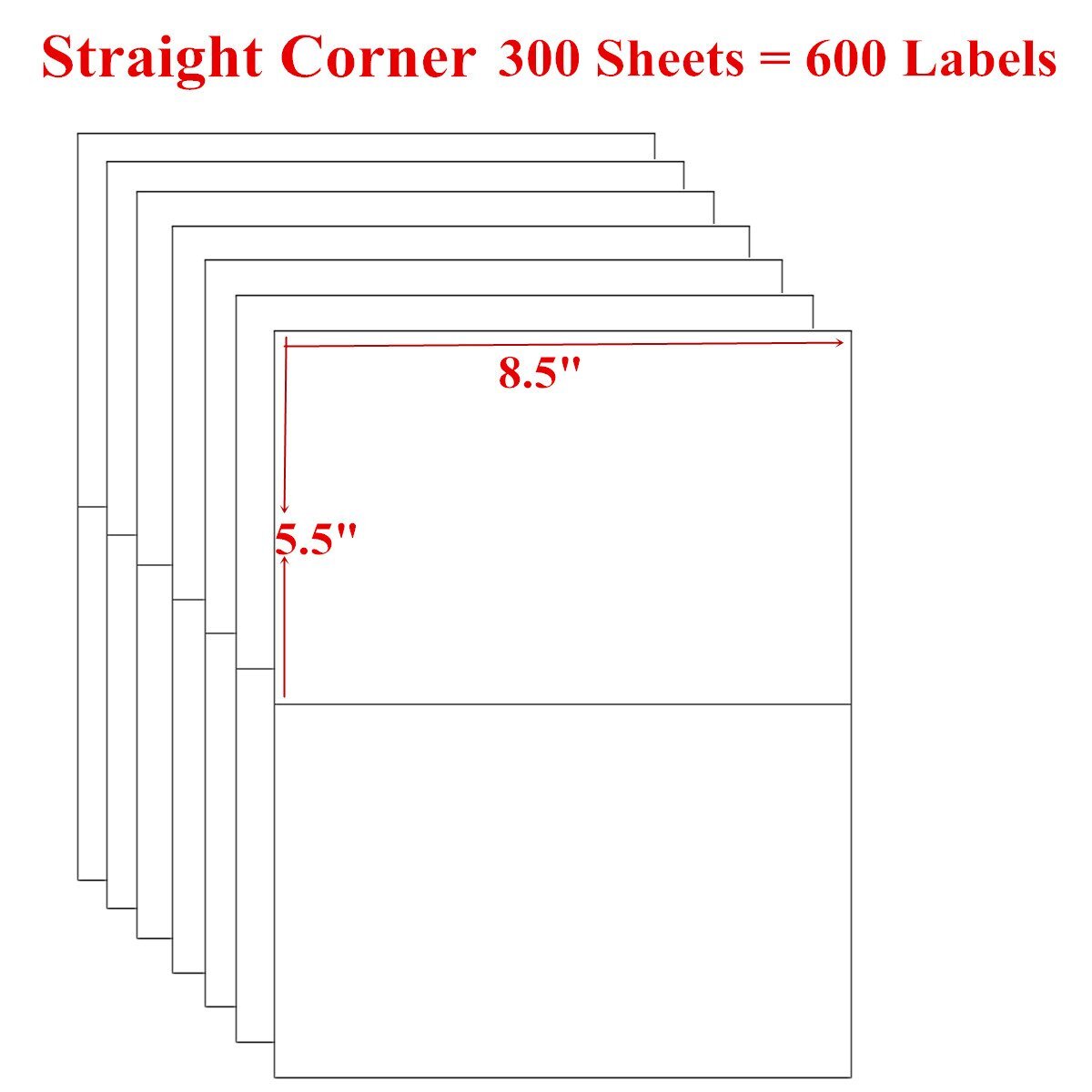 8.5 X 5.5inch Self 600 Adhesive Paypal eBay Shipping Postage Labels 2 Per Sheet