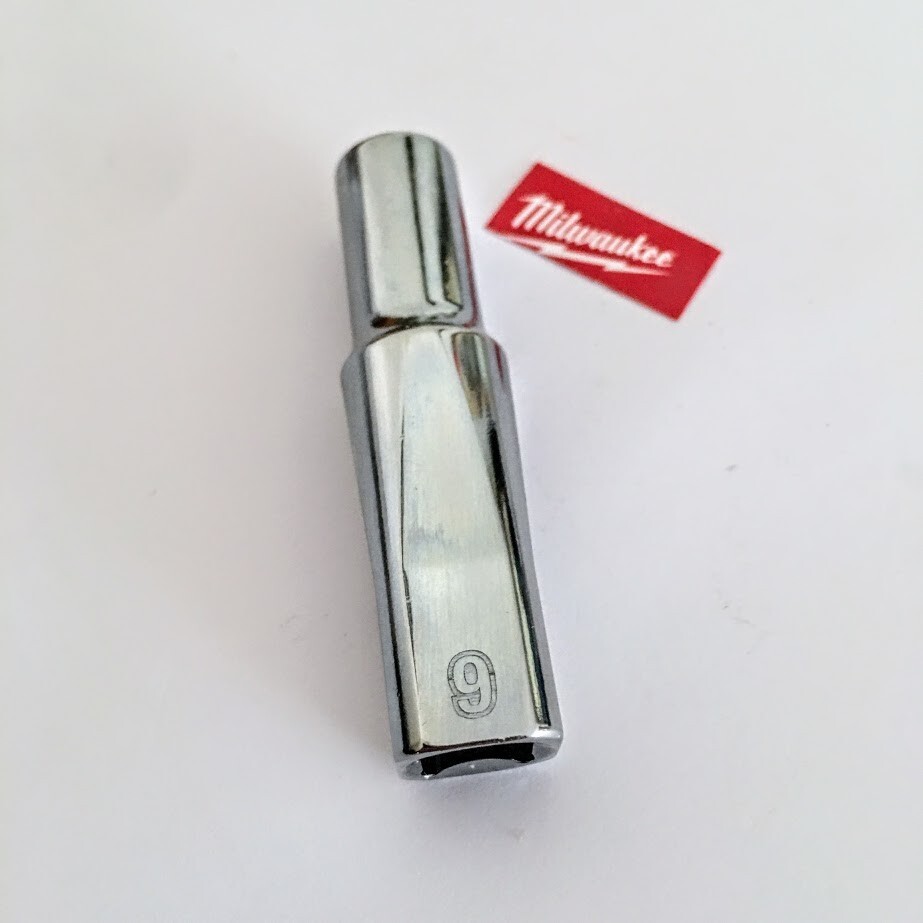 Milwaukee 9 mm x 3/8 In. Dr 6-Point Deep Socket Free USA Shipping