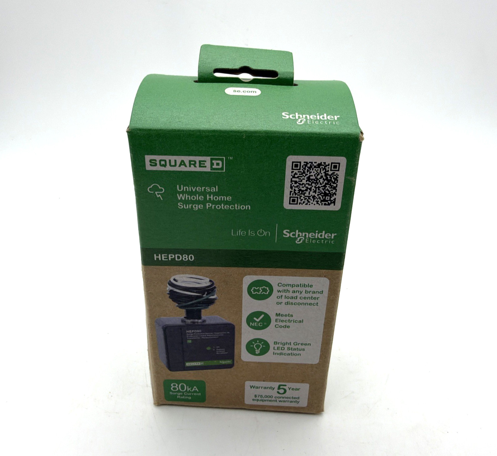 Square D HEPD80 80kA Whole Home Surge Protective Device SPD Type 1 120/240V NEW