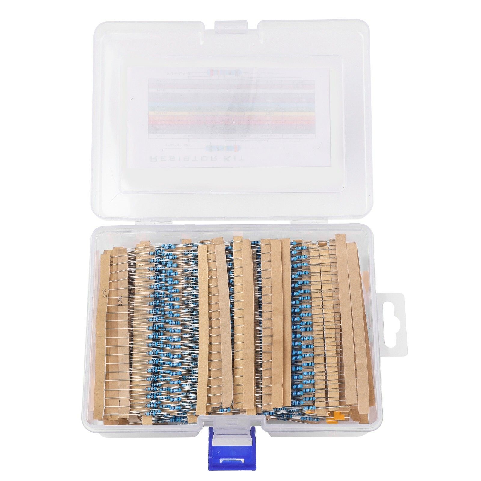 1460 Pcs 73 Values 1% 1/4W Resistor Kit 1 Ohm-1M Ohm Metal Film Resistors Kit