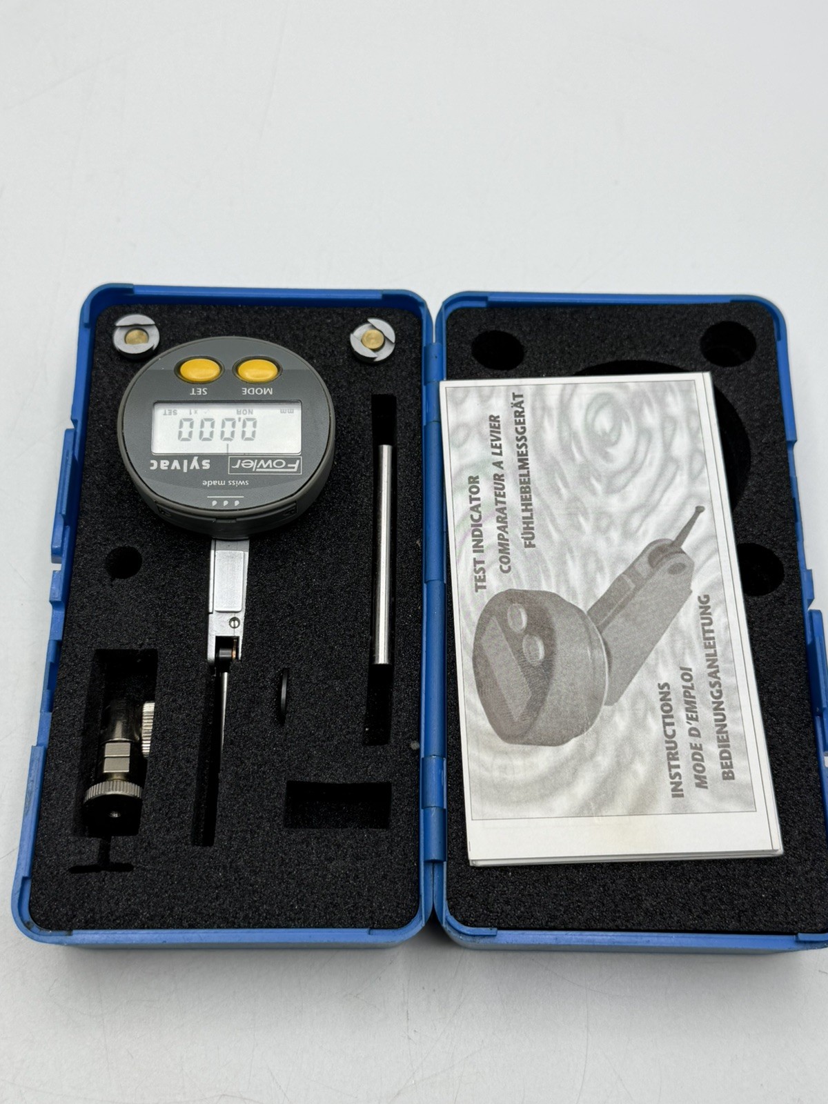 FOWLER SYLVAC QUADRATEST Digital Test Indicator Lever Type 0.00005″ Resolution