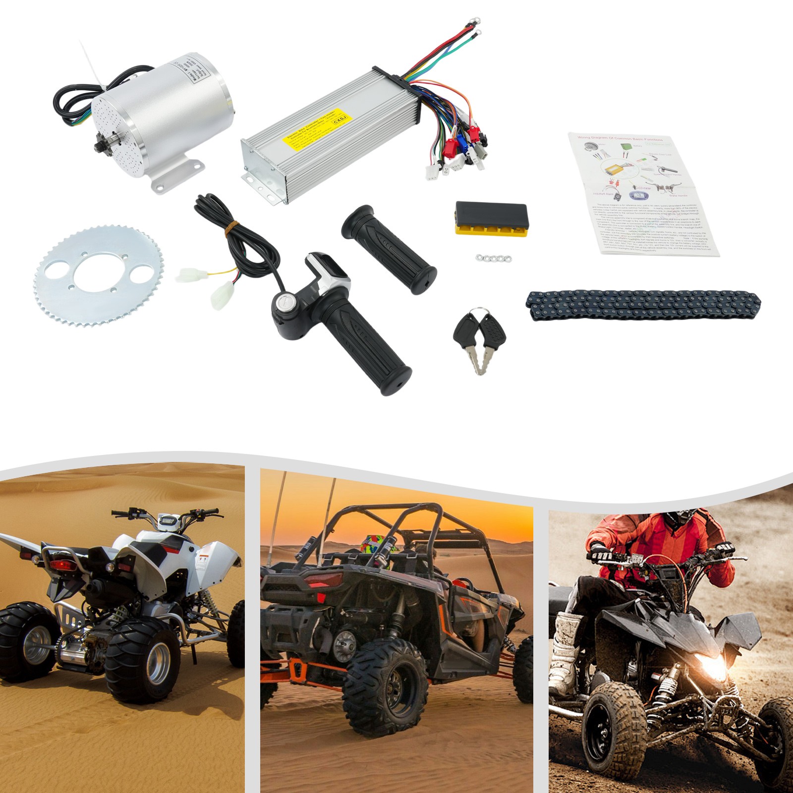 Electric Brush-less DC Motor Kits Electrical Bike Conversion Sets for Scooters
