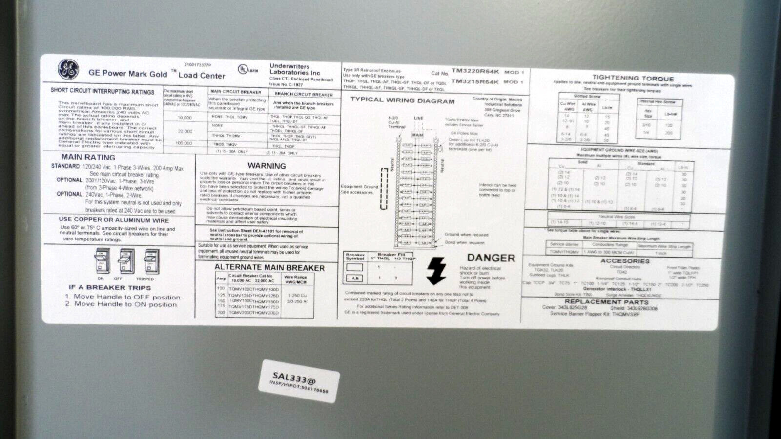 GE 200 Amp 32-Space 64-Circuit Main Breaker Outdoor Load Center Contractor Kit