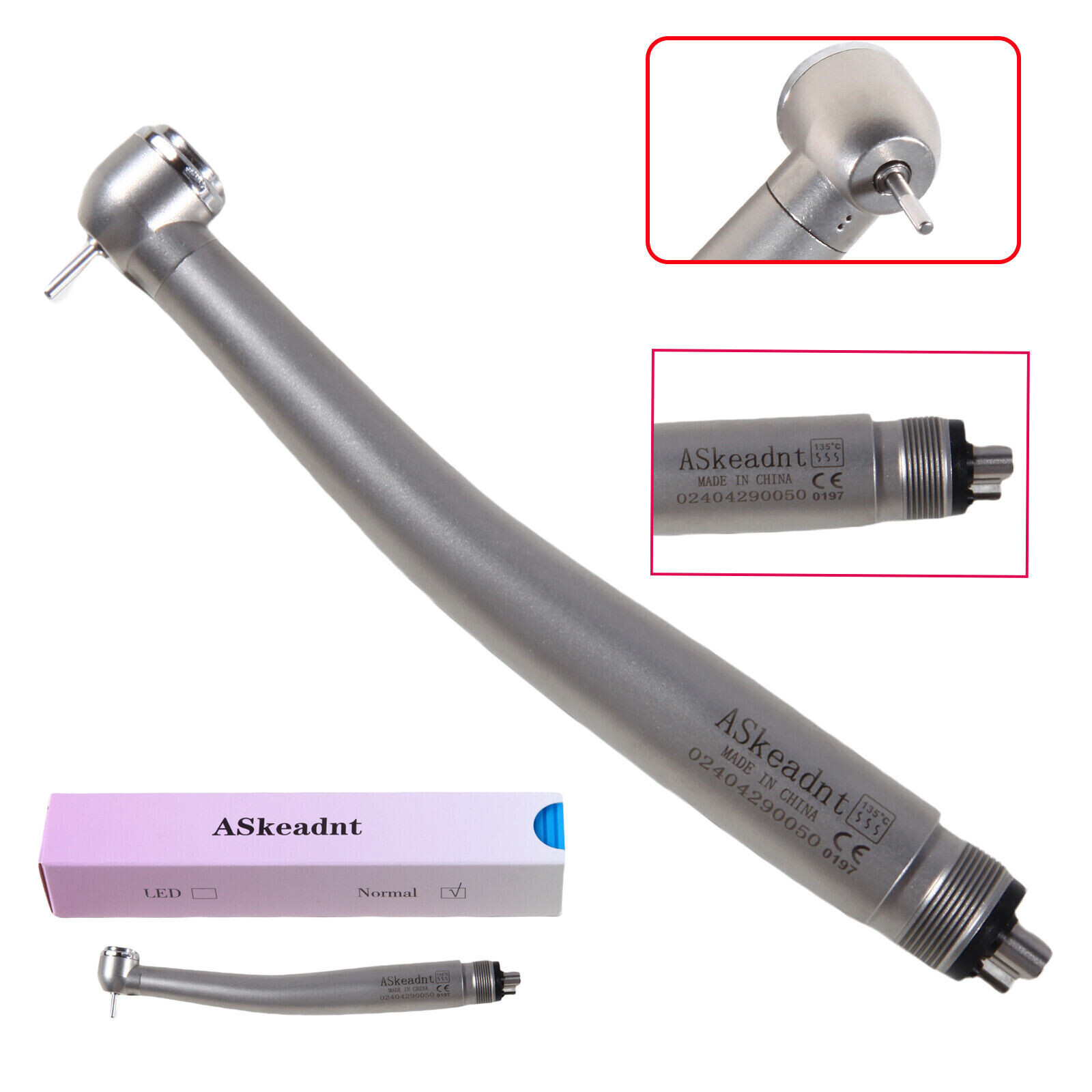 3x Dental High Speed Push Button Turbine Handpiece 4 Hole 4H Fit NSK ADA4 u