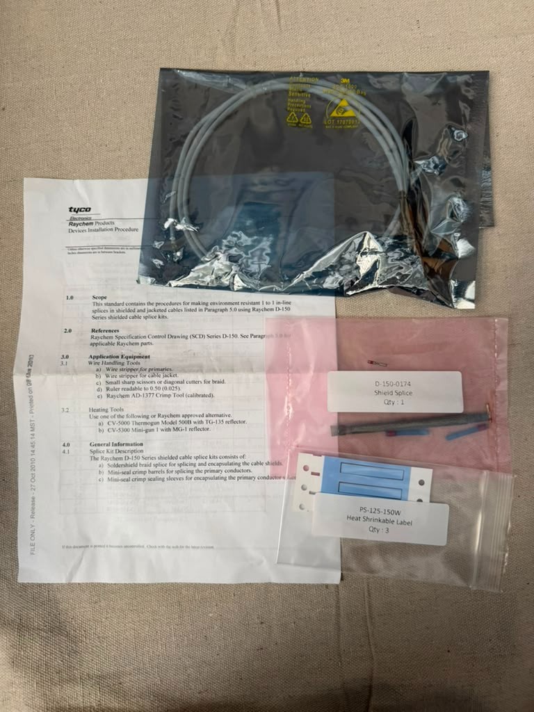 Honeywell Spare Kit Dytran 3168M67 Accelerometer Assembly & Raychem Splice Kit