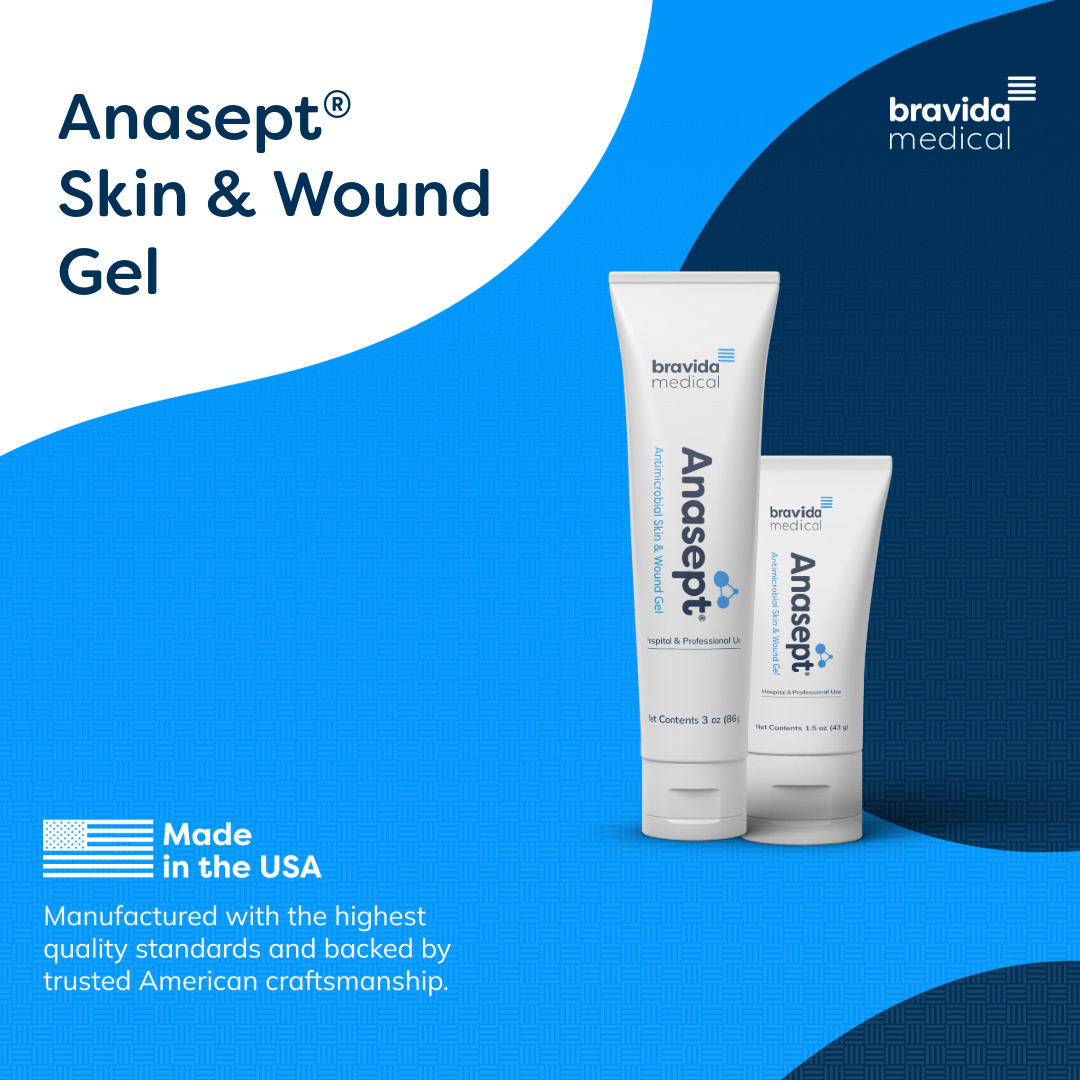 Anasept Antimicrobial Skin & Wound Gel 3 oz. Tube
