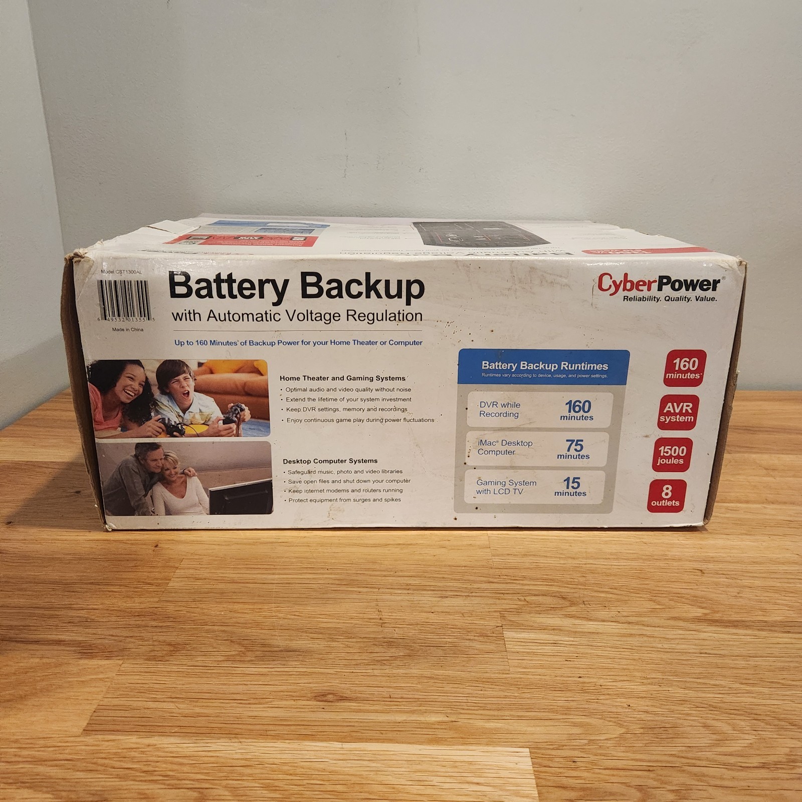 CyberPower CST1300AL Battery Backup Auto Voltage Regulation 1300VA 810W 120V