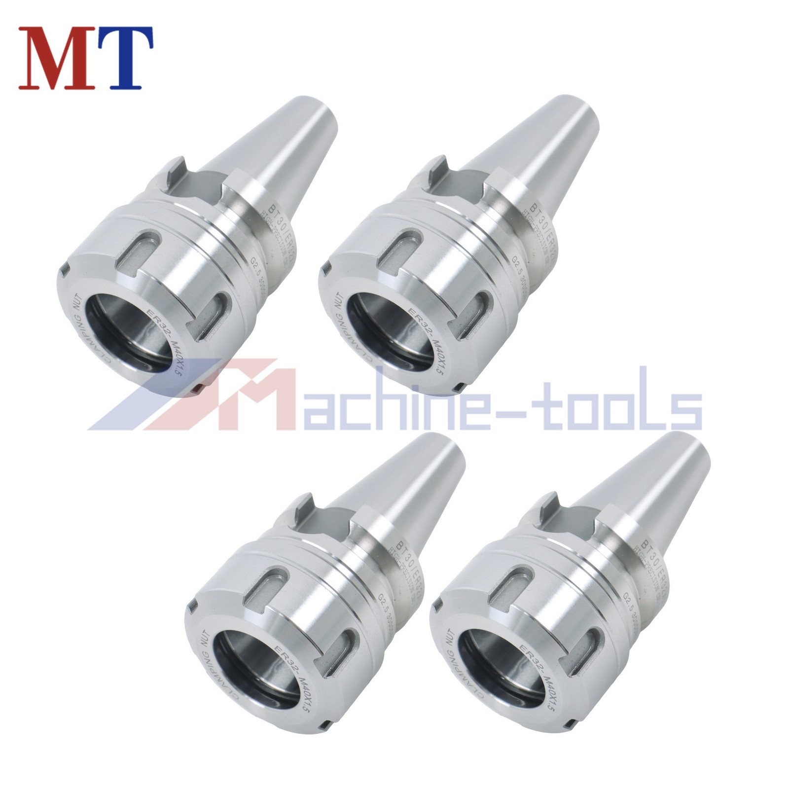 4 Pack High Speed BT30 ER32 Tool Holder 2.05 Inch 20000RPM G2.5 Precision