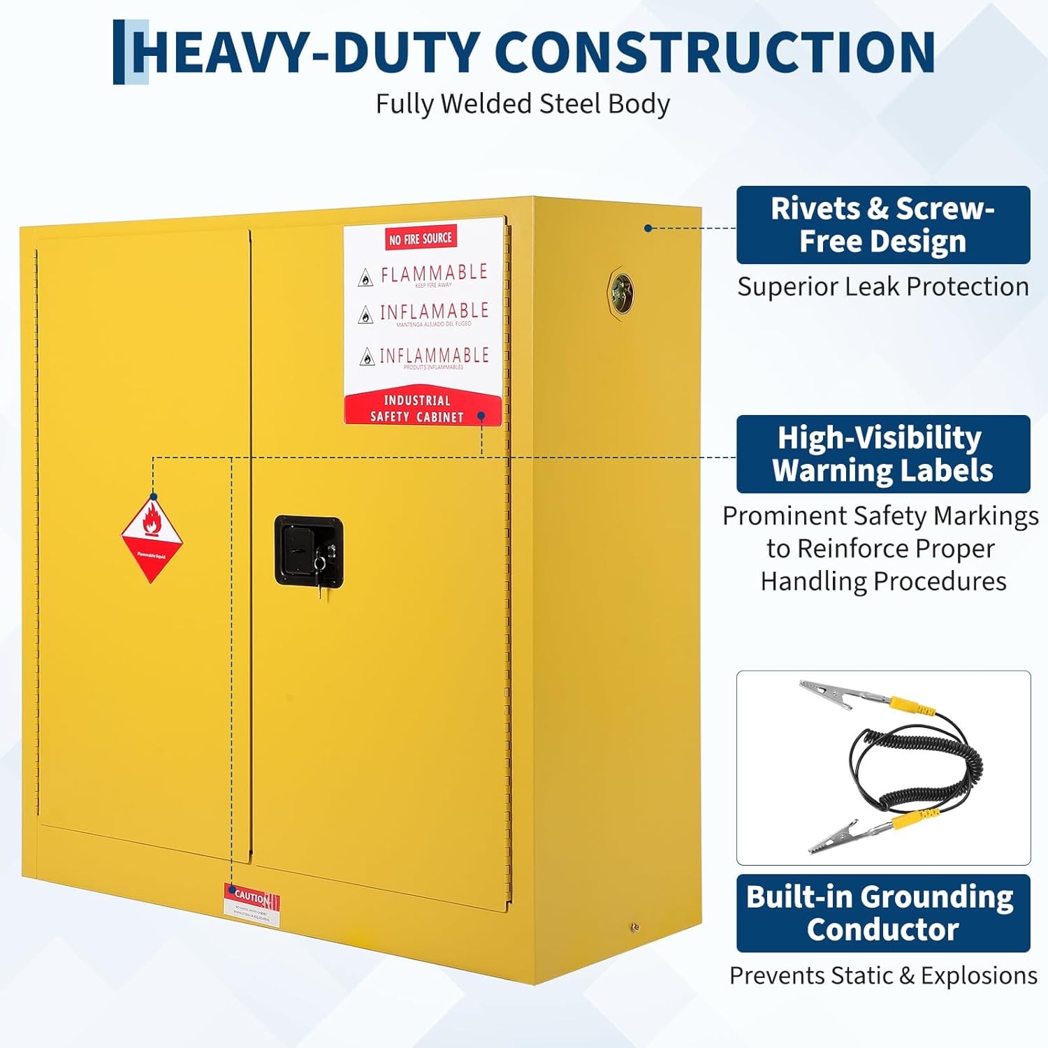 Hazardous Storage Flammable Cabinet Fire Resistant Safety For Flammable Liquid