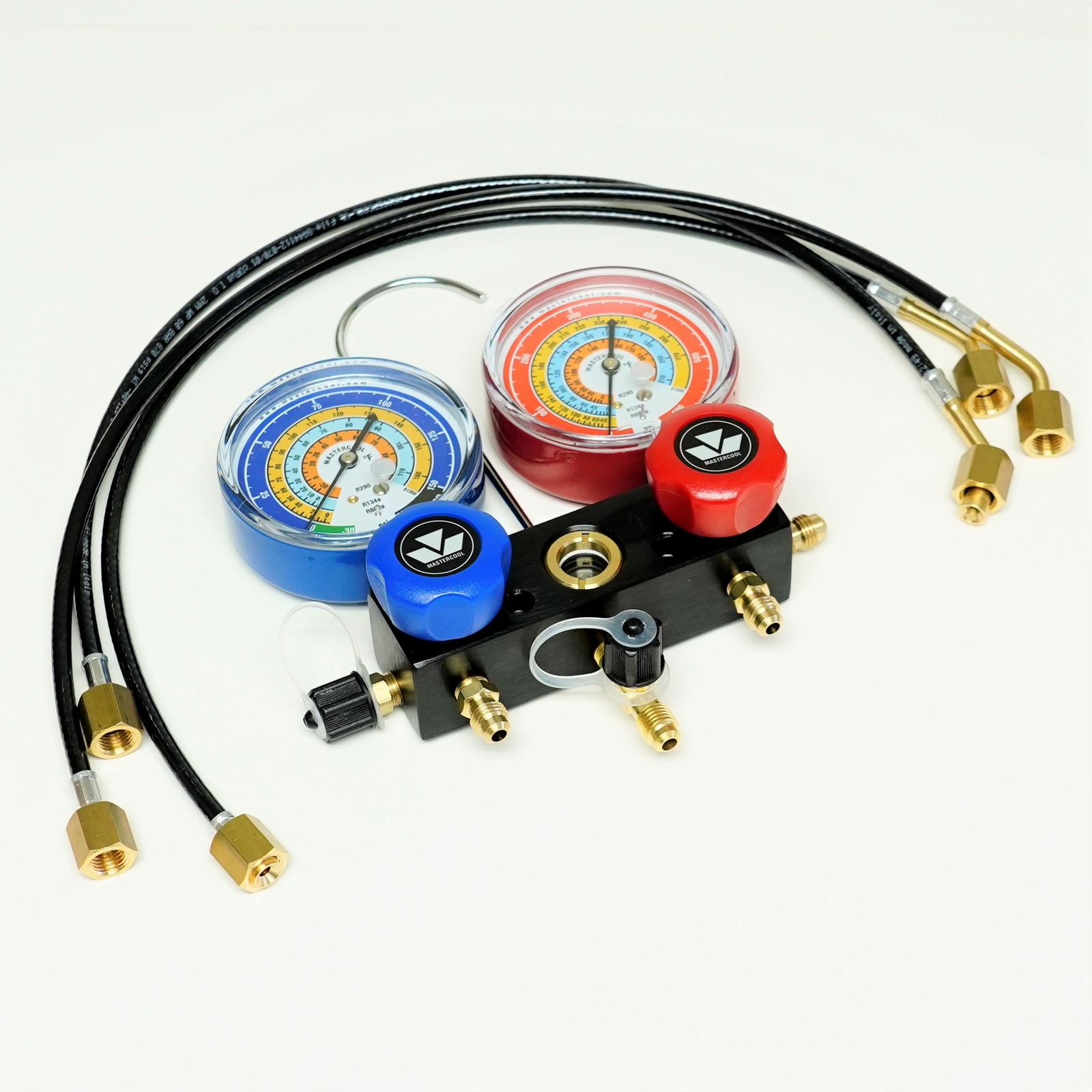 Aluminum Charging Manifold with 18″ Hoses R600a R290 R134a HVAC Refrigeration