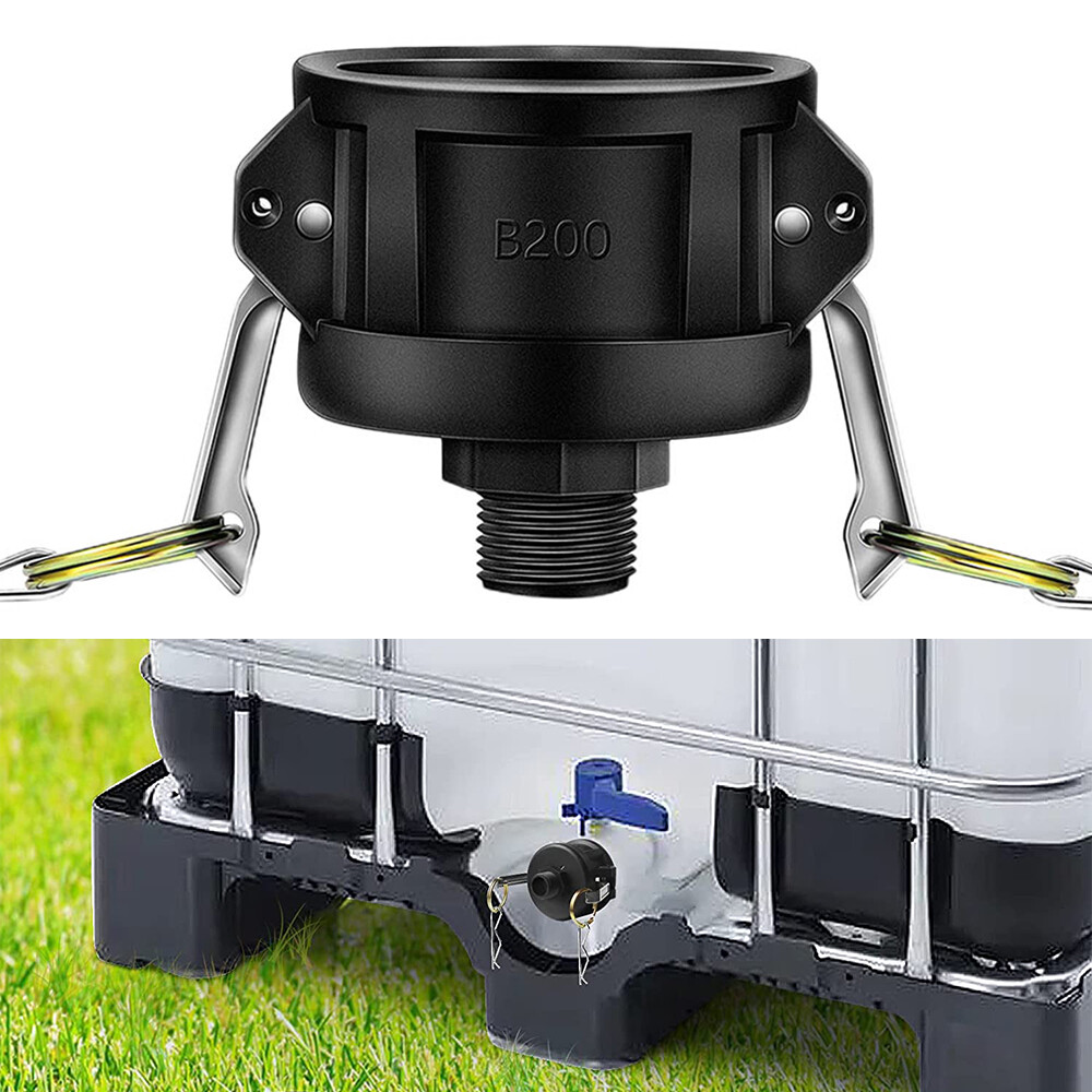 275 330 Gallon IBC Tote Water Tank Drain Adapter 2″Cam Lock for 3/4″ Garden Hose