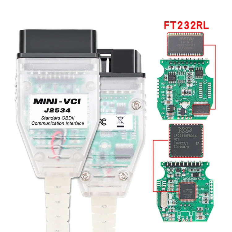 USB to OBD2 16 Pin MINI VCI FT232RL Single Diagnostic Cable for Toyota TIS Tech
