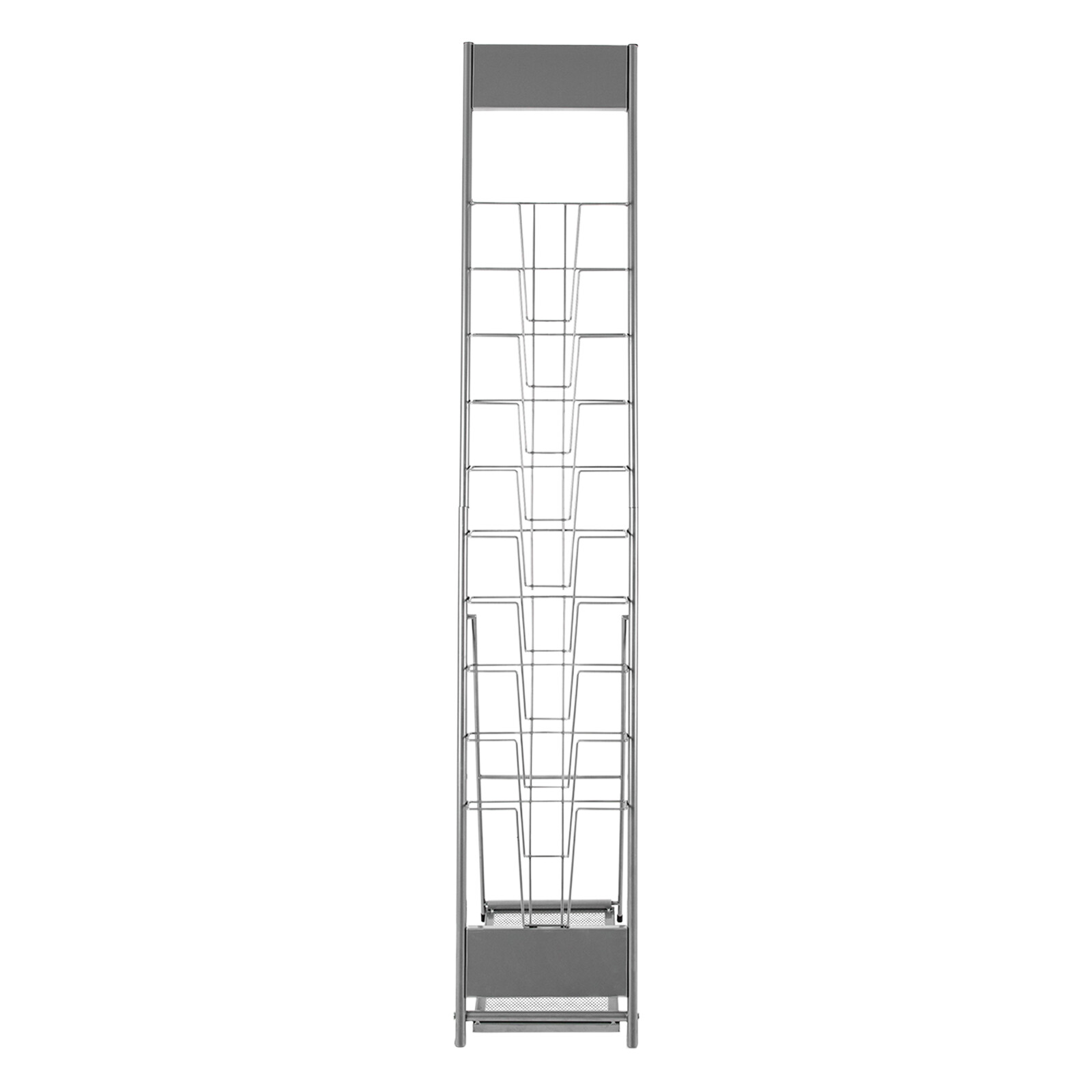 10Tier Floor Standing Literature Rack Brochure Magazine Display Holder Stand