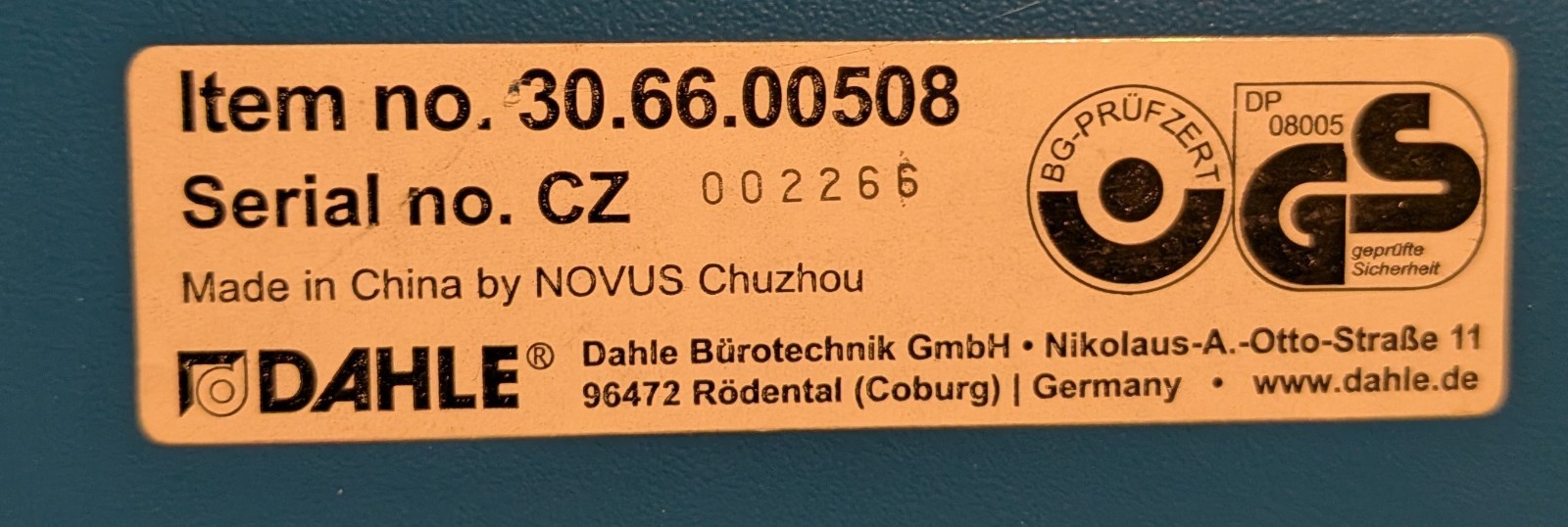 Dahle 508 Personal Rolling/Rotary Trimmer 18” Cut Length & 5-Sheet Capacity