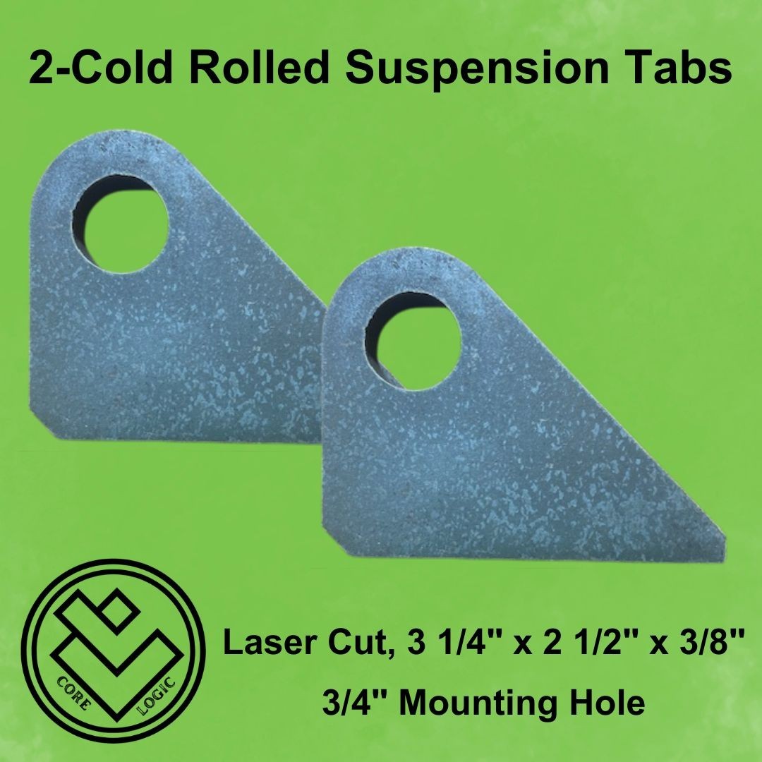 2 -Suspension Tabs, Shock Mounts, 3/4″ Bolt Hole, 3/8″ Thick, 4 Link Suspension