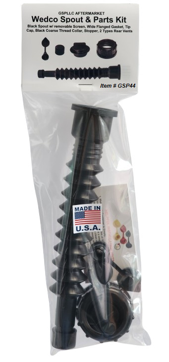 GAS CAN SPOUT & PARTS KIT for WEDCO B&S – Spout_Stopper_Collar_2 different Vents