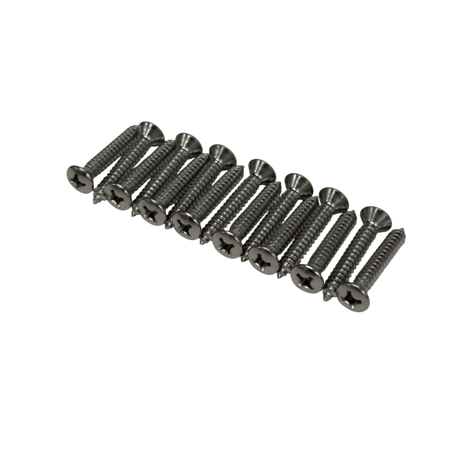 Sheet Metal Screws 1/4 in x 1-1/2 in Stainless Oval Head Phillips Drive 15 Pack