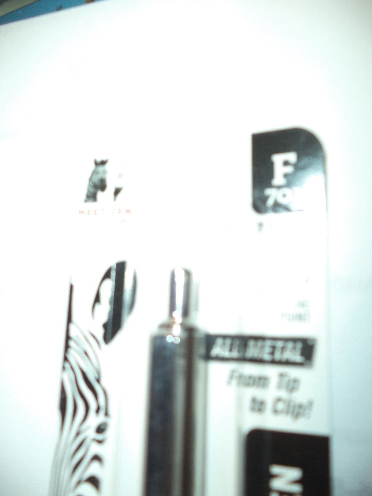 Zebra Pen F-701 Ballpoint Stainless Steel Retractable Fine Point 0.8mm Black ink