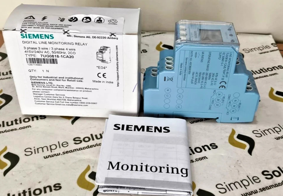 2PCS LOT- Siemens 7UG0818-1CA20 LINE MONITORING RELAY with 2 CO CONTACTS- NEW
