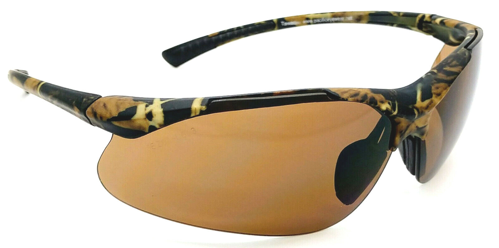 Shooter’s Edge Tango Z87.1 Safety Shooting Glasses matte Camo frame w Brown lens