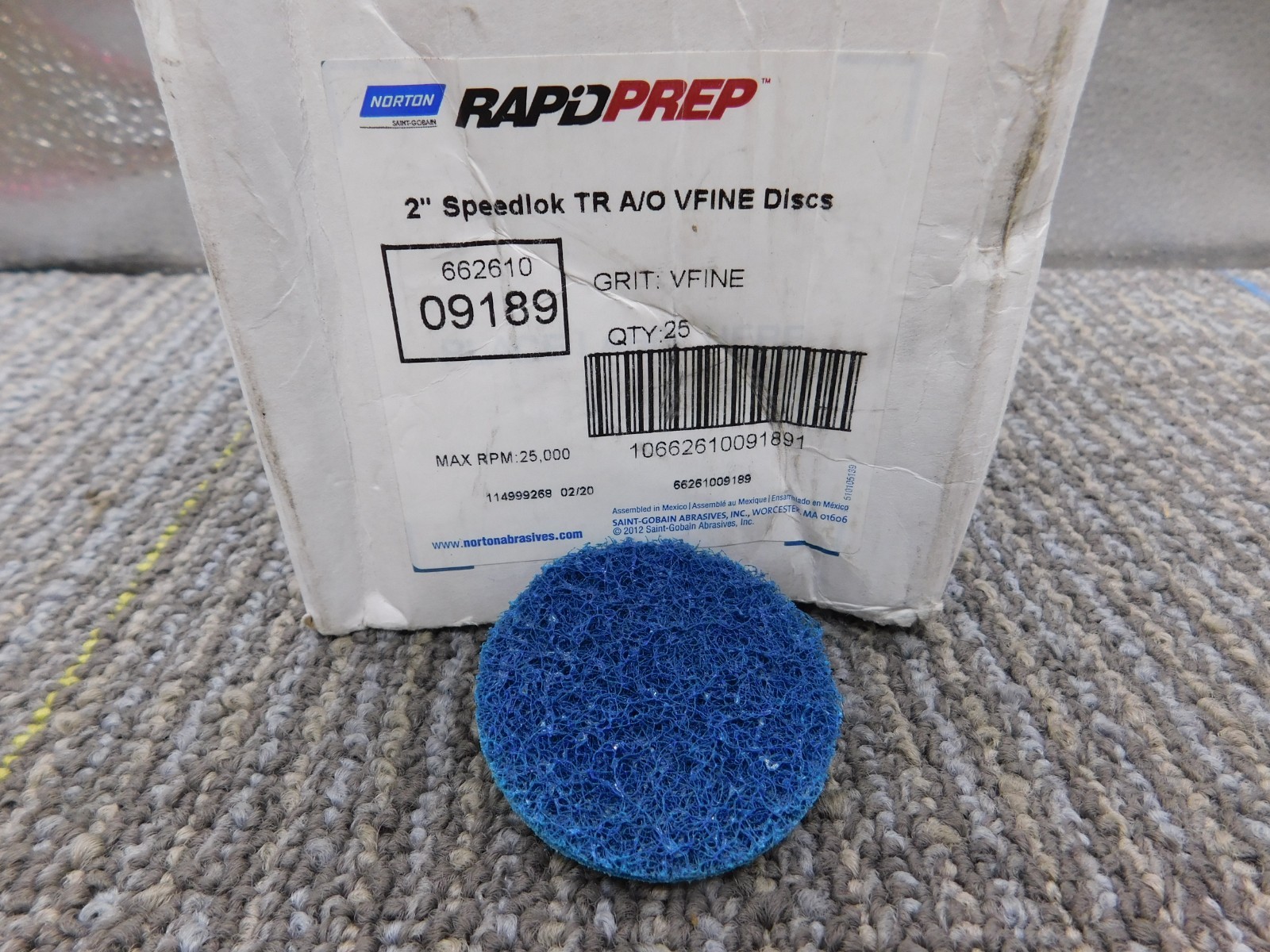 25-Pack Norton Aluminum Oxide Non-Woven Quick-Change Discs 66261009189
