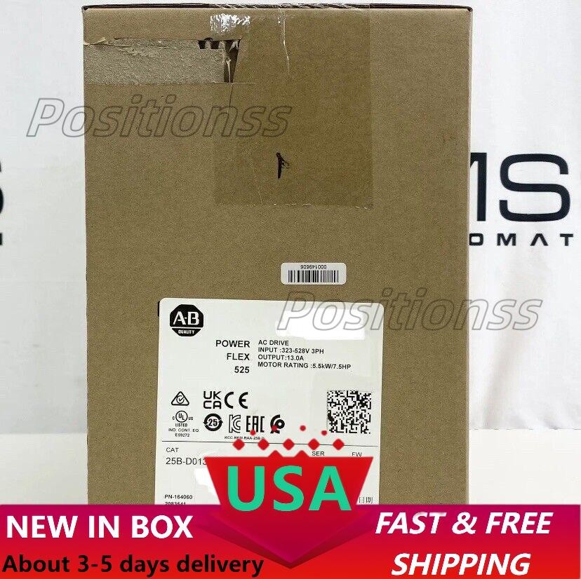 2022-23 Allen Bradley 25B-D013N104 PowerFlex 525 VFD 5.5kW 7.5HP REAL US SELLER