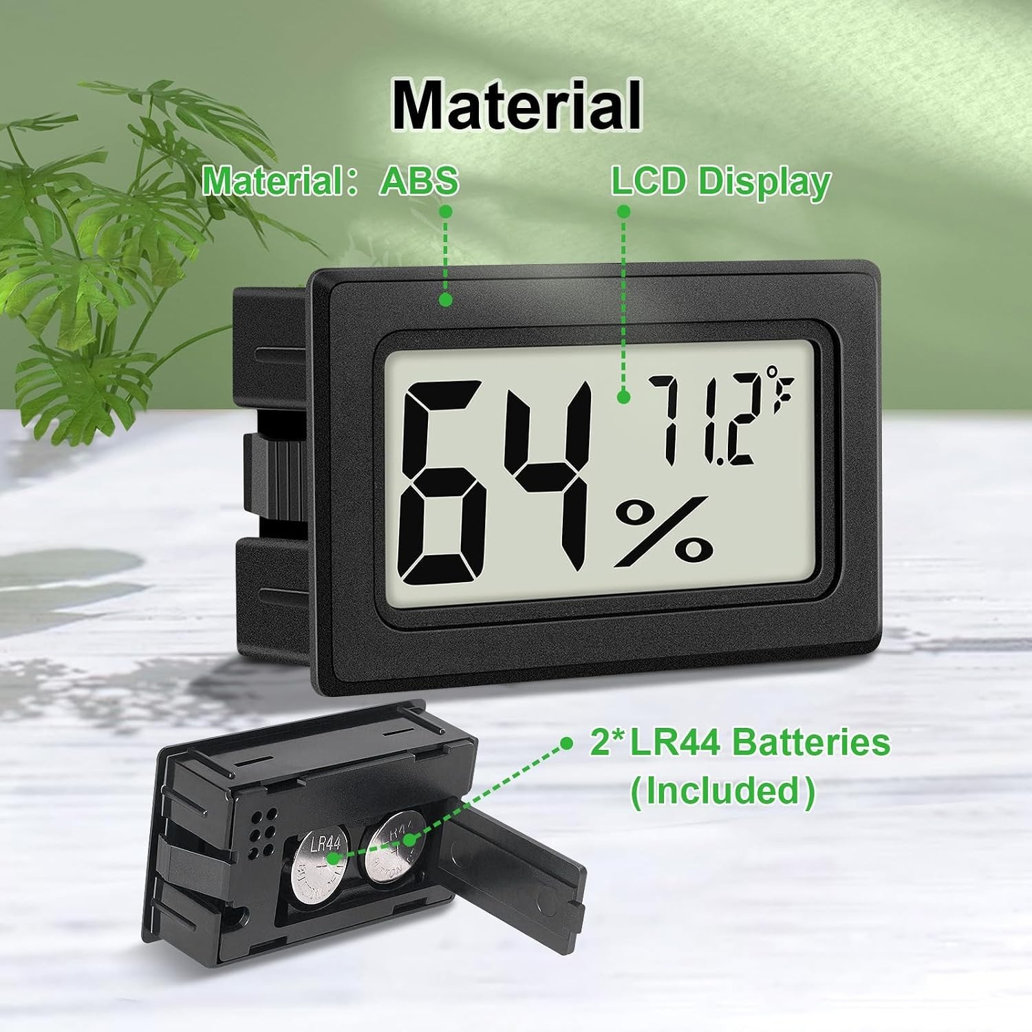 6 Pack Mini Digital Hygrometer Thermometer Humidity Meter Reptile Jars Fridge