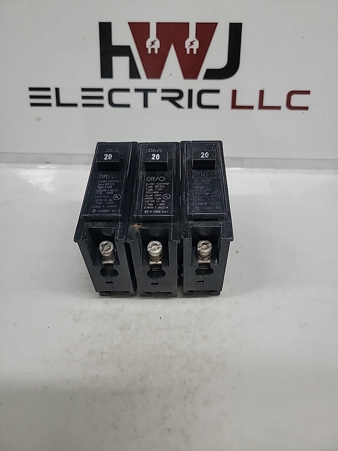 (Lot Of 3) Cutler Hammer C120 20A 1Pole Circuit Breaker Eaton BR120