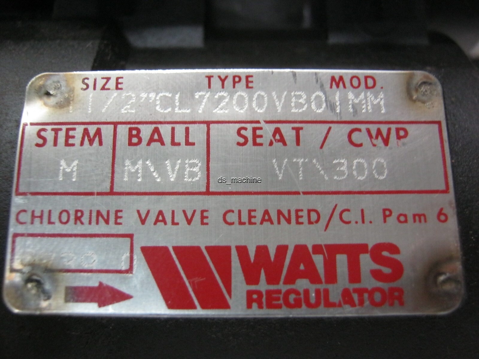 Watts 1 1/2″ CL7200VB01MM Dry Chlorine Service Ball Valve 1-1/2″ NPT