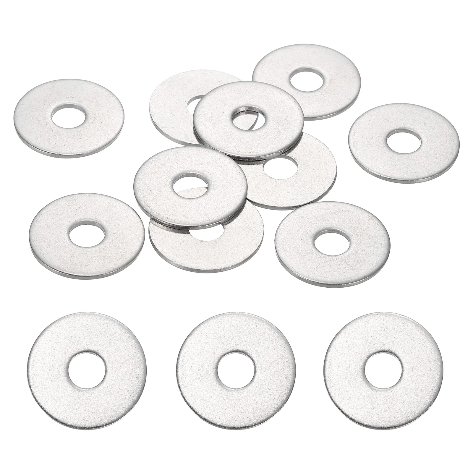 10Pcs M6 304 Stainless Steel Flat Washers 6mm ID 22mm OD 1.2mm Thick