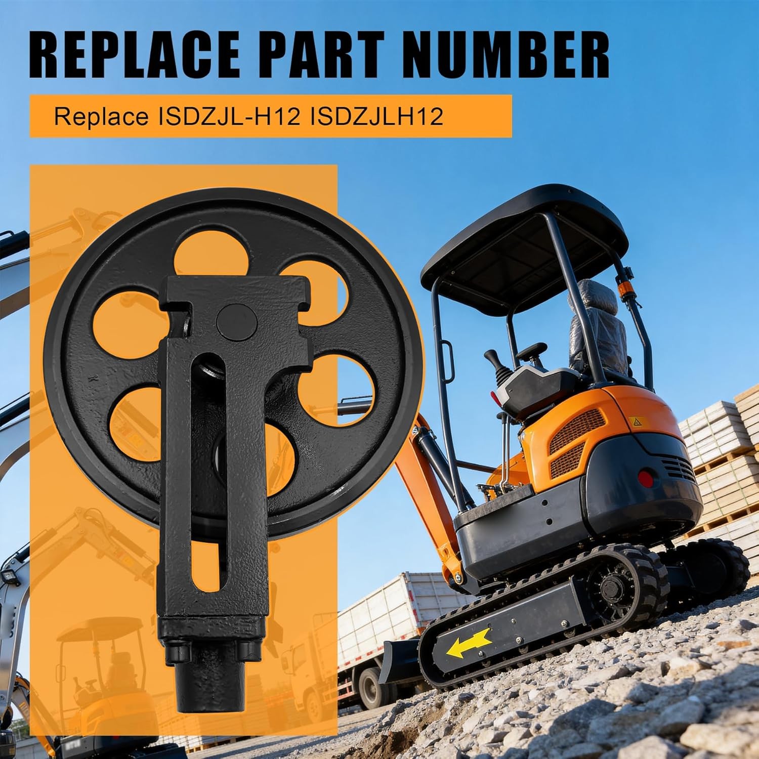 New Front Idler Assembly for Mini Excavator ISDZJL-H12 2025 Steel