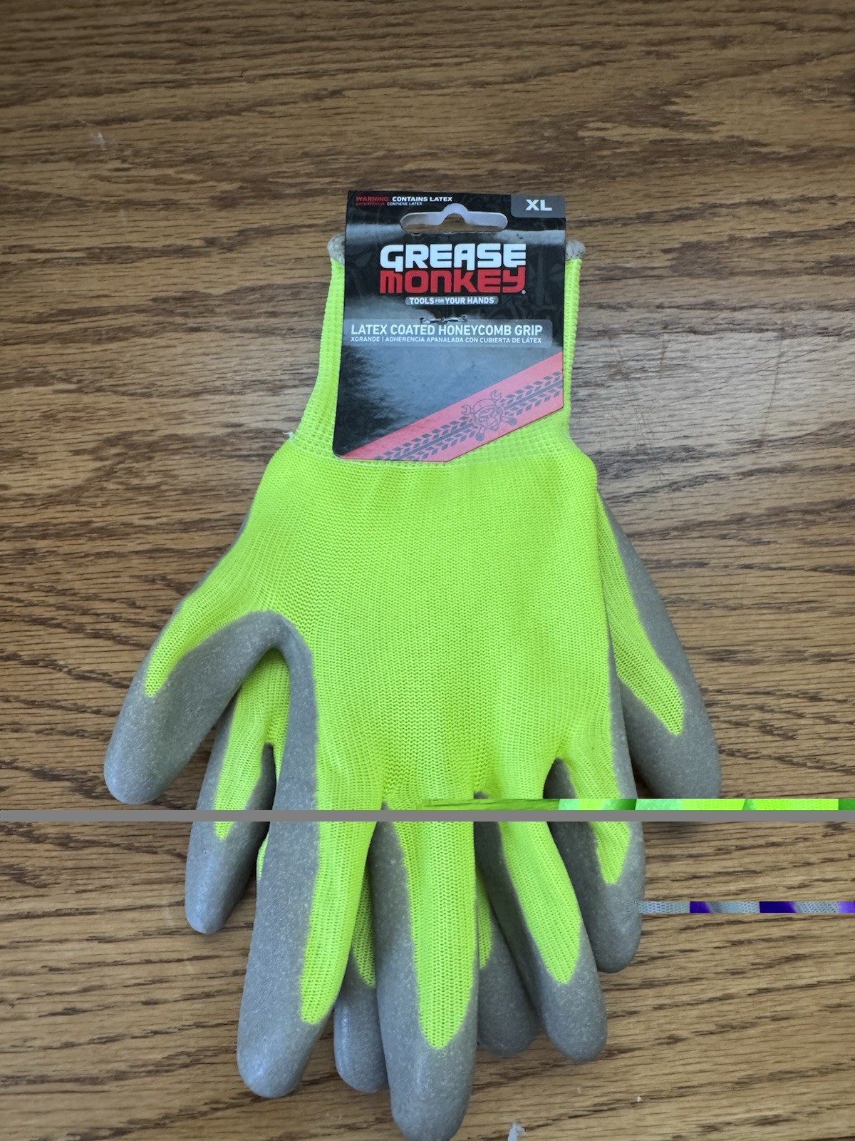 Grease Monkey Latex Coated Honeycomb Grip Work Gloves Extra Large XL Protective