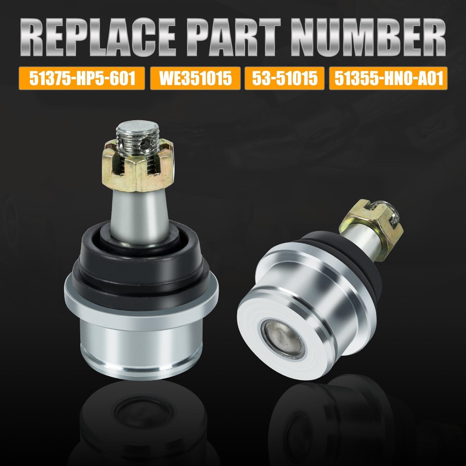 Front Upper & Lower Ball Joints Compatible with Honda Rancher 350 TRX350 (2000-2