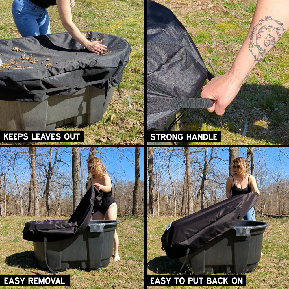 Rubbermaid 150 Gallon Stock Tank Cover Ice Water Therapy Ice Bath Cover Coldtank