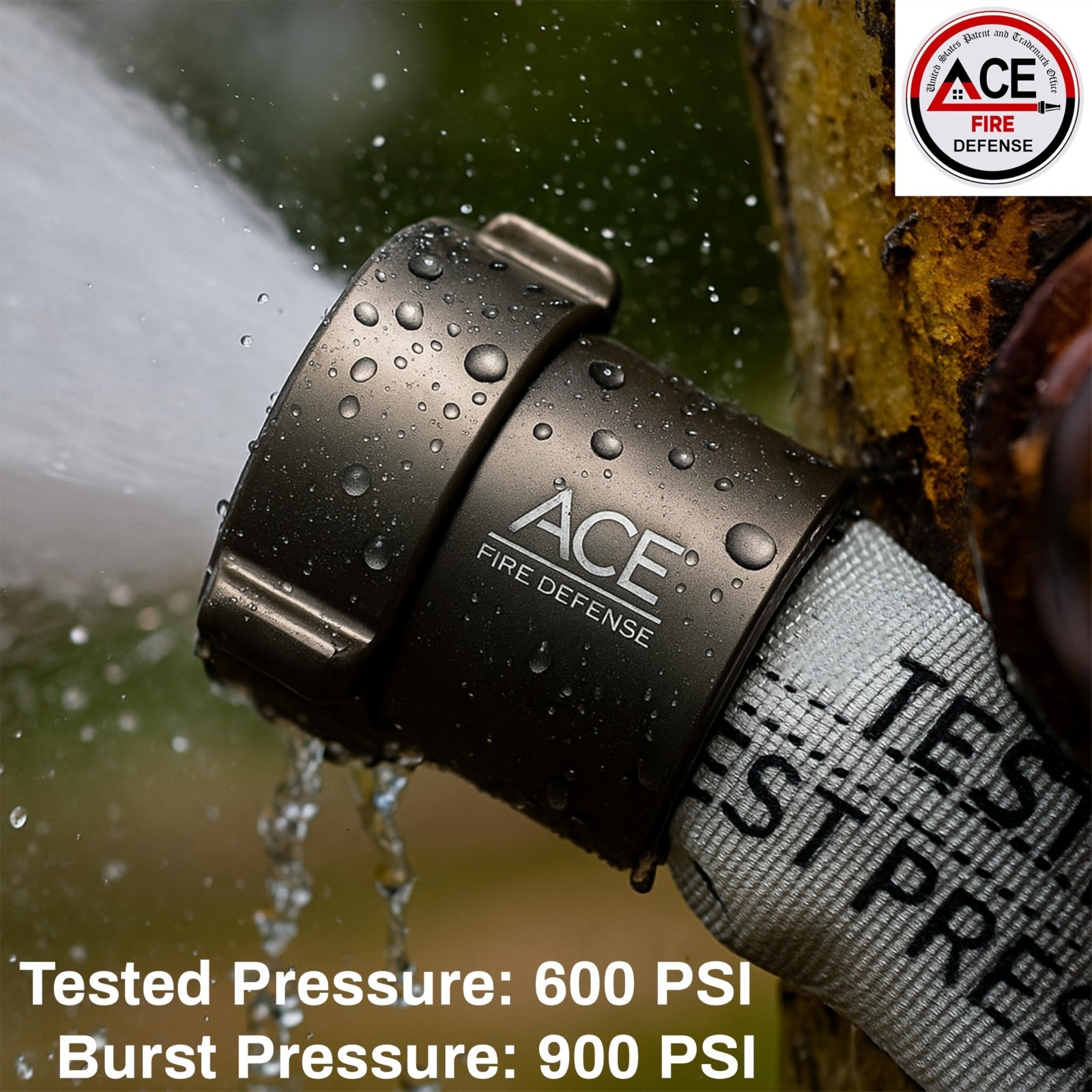 Ace Fire Defense .02, 1.5″ Premium Attack Fire Hose 75ft 900 PSI NH/NST