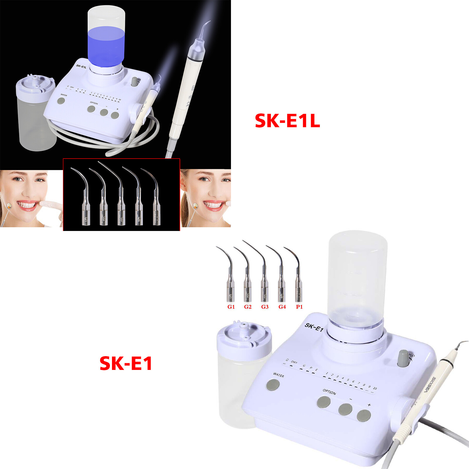 Ultrasonic Piezo Dental Scaler Handpiece 2*Bottle LED/NO-LED Fit EMS Cavitron