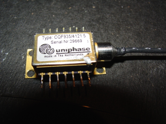 Used JDSU CQF935 DFB CW Laser 10mW Long wavelength with PM Panda Fiber Pigtail