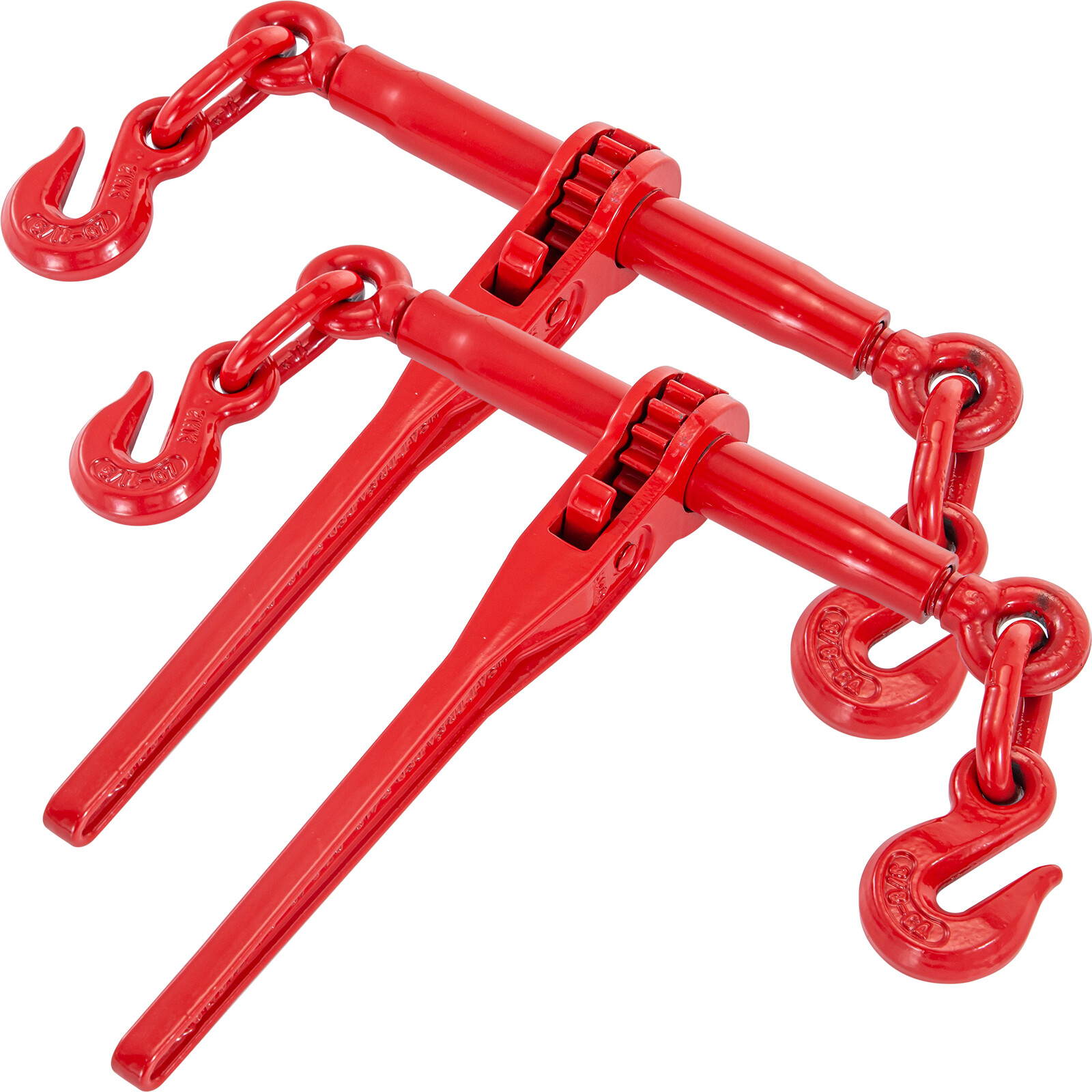 VEVOR 5/16″-3/8″ Chain Load Binder Ratchet 6600lbs WLL Chain Hook Tie Down 2PCS